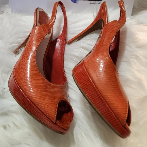 Christian Dior Orange Heels Size 9 EUC - Picture 3 of 6